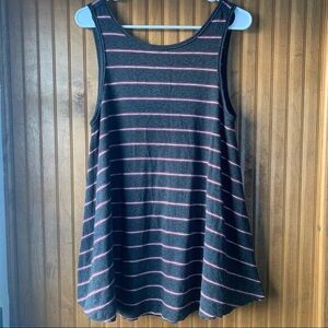 ‘We the Free' Striped Gray Tank Top - Women's Size Petite Small